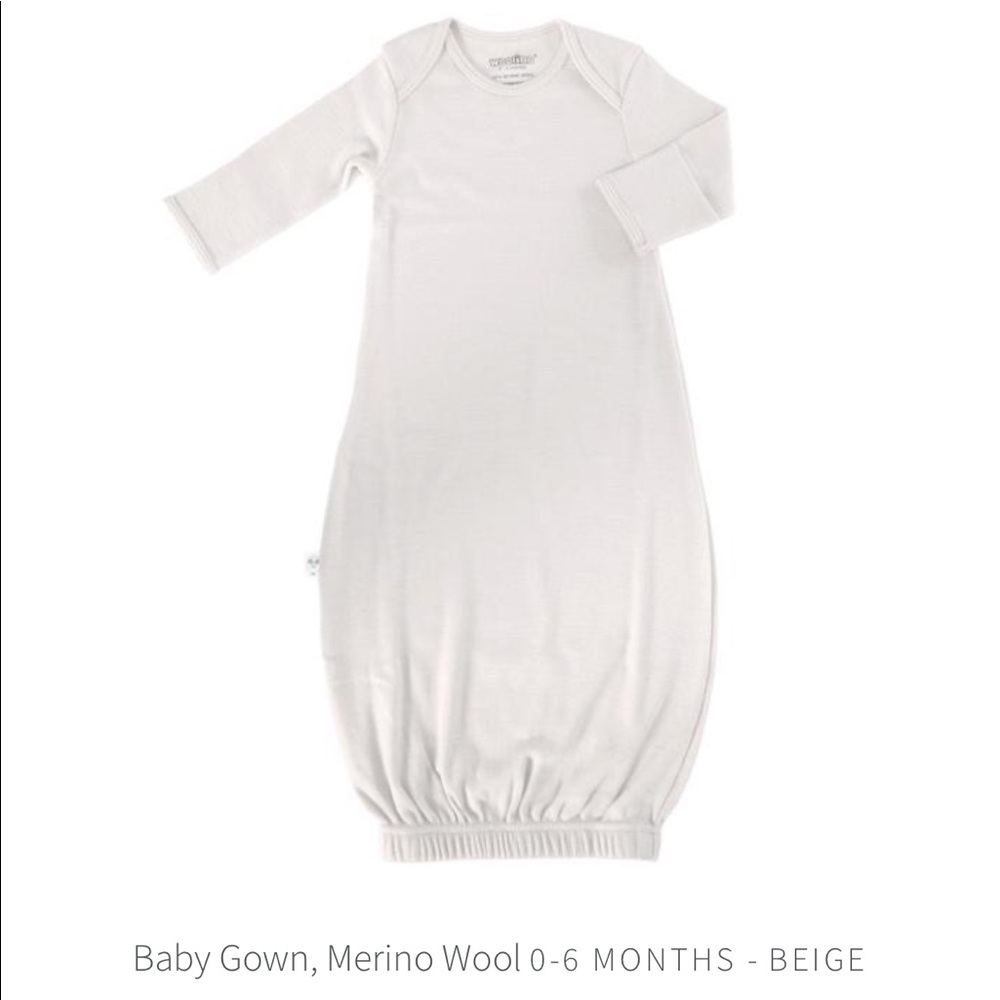 Woolino sleep gown - 0-6 months in beige